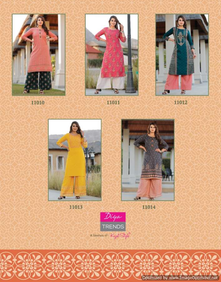 Bibas 11 Ethnic Wear Rayon Printed Kurti With Bottom Collection
